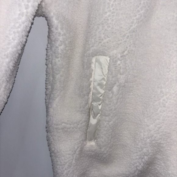 Athleta Sherpa 1/4 Snap Fleece Pullover Jacket Ivory Cream Size Small Petite - Picture 3 of 11